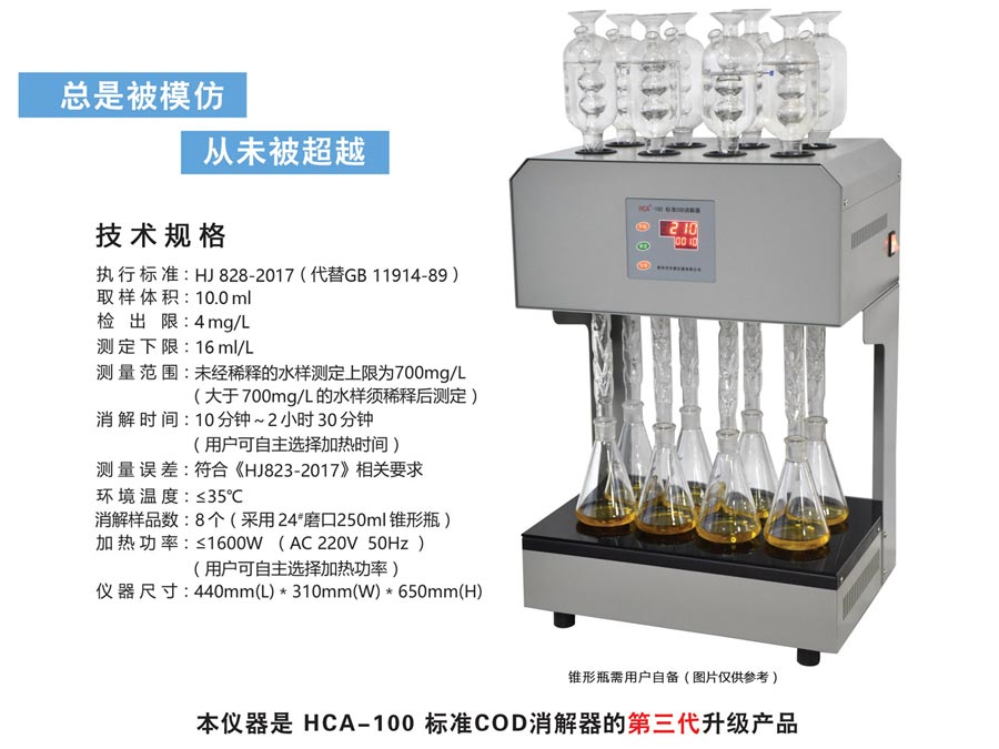 HCA-102标准COD消解器的技术参数